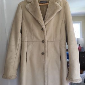 Ann Taylor off-white winter coat, medium